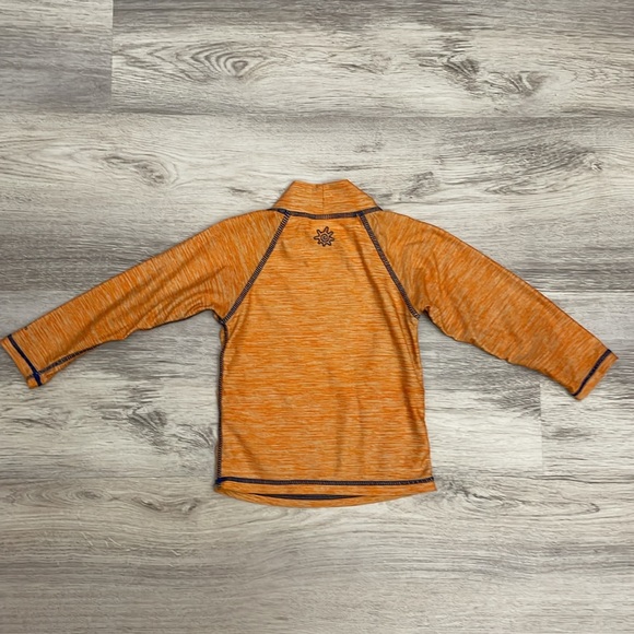 UV Skinz Orange & Blue Graphic Long Sleeve Mock Neck UPF 50+ Sunwear Tee Size 3T - Picture 2 of 7
